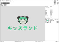 Bear Kanji Embroidery File 6 sizes