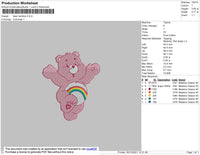 Bear Rainbow Embroidery File 4 size