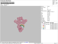 Bear Rainbow Embroidery File 4 size