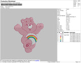 Bear Rainbow Embroidery File 4 size