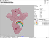 Bear Rainbow Embroidery File 4 size