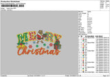 Beast Xmas 1012 Embroidery File 6 sizes
