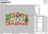 Beast Xmas 1012 Embroidery File 6 sizes