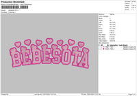 Bebesota Txt Embroidery File 6 sizes