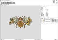 Bee 2210 Embroidery File 6 sizes