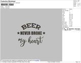 Beer Embroidery File 4 size