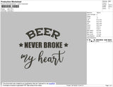 Beer Embroidery File 4 size