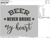 Beer Embroidery File 4 size