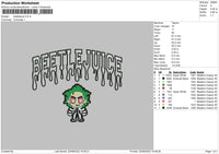 Beetlejuice Embroidery File 5 sizes