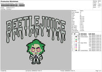 Beetlejuice Embroidery File 5 sizes