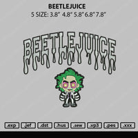 Beetlejuice Embroidery File 5 sizes