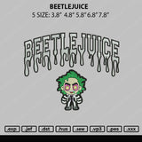 Beetlejuice Embroidery File 5 sizes