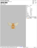 Bee Embroidery File 4 size