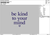 Be Kind 2906 Embroidery File 6 sizes