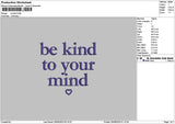 Be Kind 2906 Embroidery File 6 sizes