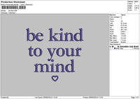 Be Kind 2906 Embroidery File 6 sizes
