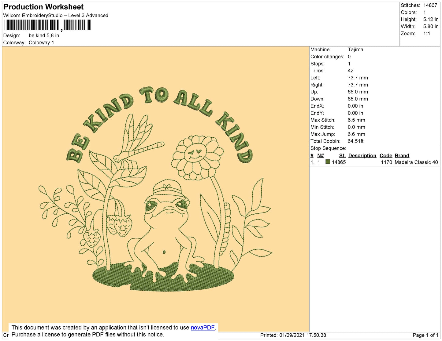 Be Kind to all kind Embroidery Design File
