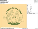 Be Kind Embroidery File 4 size