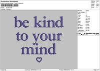 Be Kind 2906 Embroidery File 6 sizes