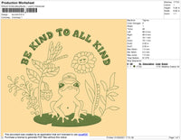 Be Kind Embroidery File 4 size