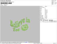 Believe In You Embroidery File 4 size