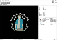 Man Text 2311 Embroidery File 6 sizes