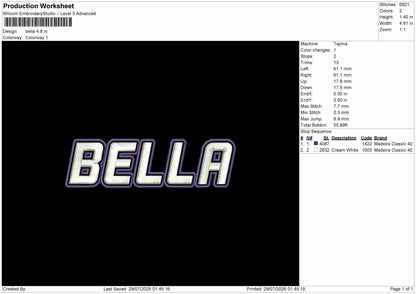 17 Names Embroidery Machine Design File 6 sizes