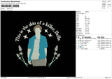 Man Text 2311 Embroidery File 6 sizes