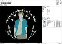 Man Text 2311 Embroidery File 6 sizes