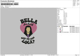 Bella Loc Embroidery File 4 size