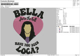 Bella Loc Embroidery File 4 size