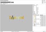 Belle Disneyland Embroidery File 4 size