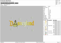 Belle Disneyland Embroidery File 4 size