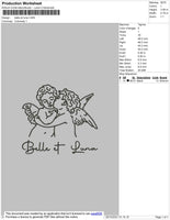 Belle Et Luna Embroidery File 4 size