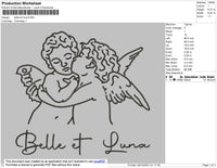 Belle Et Luna Embroidery File 4 size