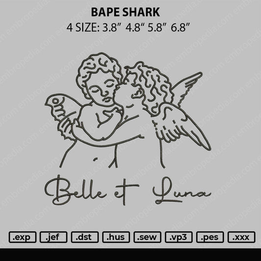 Belle Et Luna Embroidery design File 4 size