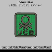 Logo Puff 02 Embroidery File 6 sizes