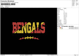 Bengals Embroidery File 6 sizes