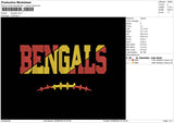 Bengals Embroidery File 6 sizes