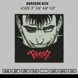 Berserk Box Embroidery File 4 size