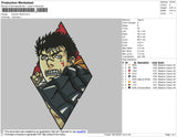 Berserk Head Embroidery File 4 size