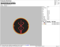 Berserk Patch Embroidery File 4 size