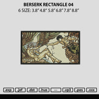 Berserk Rectangle v04 Embroidery File 6 sizes