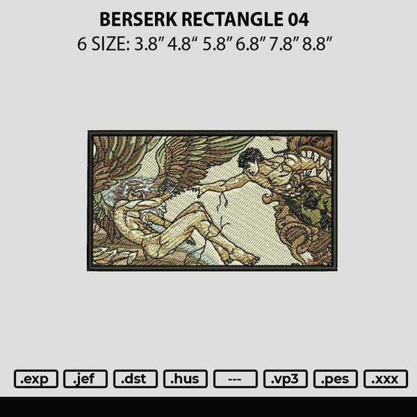 Berserk Rectangle v04 Embroidery File 6 sizes