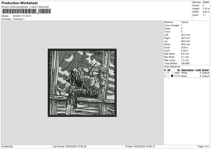 Berserksquare V13 Embroidery File 6 sizes