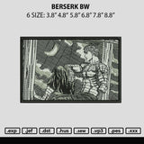 Berserk Bw Embroidery File 6 sizes