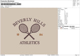 Beverly Hills Embroidery File 4 size