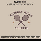 Beverly Hills Embroidery File 4 size