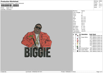 Biggie Embroidery File 5 sizes