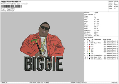 Biggie Embroidery File 5 sizes